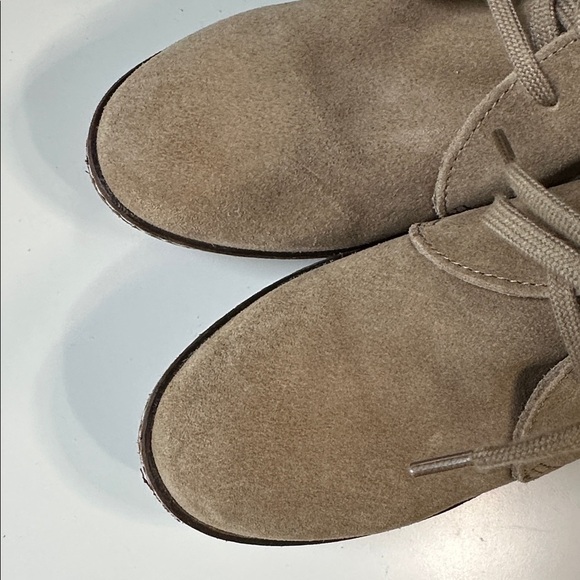 J Crew Macalister Buttery Soft Suede Lace Up Wedge Heels Made in Italy - Picture 13 of 13